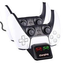 
                        
                          Load image into Gallery viewer, PS5 Controller Charger Dock, Dual USB Type C Fast Charging - JOY2ESpree
                        
                      