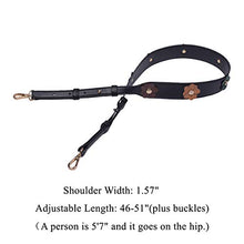 
                        
                          गैलरी व्यूवर में इमेज लोड करें, Beaulegan Wide Studded Flower Leather Purse Strap Replacement - Adjustable for Shoulder Crossbody Bag (Black/Gold Clasp)
                        
                      