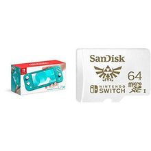 
                        
                          Load image into Gallery viewer, Nintendo Switch Lite - Turquoise with SanDisk 64GB MicroSDXC UHS-I Card for Nintendo Switch - JOY2ESpree
                        
                      