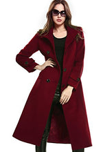 
                        
                          Load image into Gallery viewer, Escalier Women's Wool Trench Coat Winter Double-Breasted Jacket with Belts
                        
                      