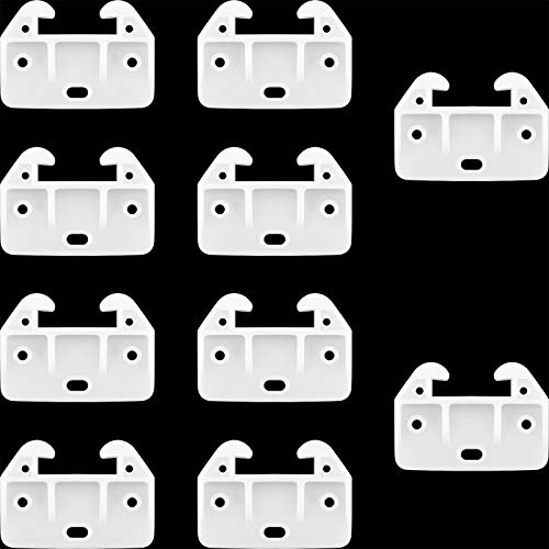 Maitys Plastic Drawer Guides Drawer Track Guides Replacement Furniture Parts for Dressers, Hutches and Drawer Systems, White (10)