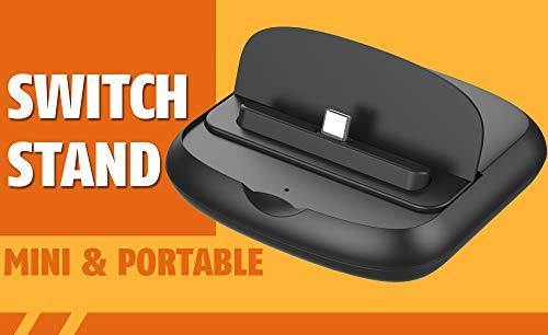 Ravol Charging Stand for Nintendo Switch, Fodable Mini Charging Display Dock Station with USB Type C Port (Adapter Not Included) - JOY2ESpree
