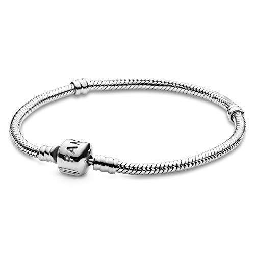 Pandora Jewelry Iconic Moments Snake Chain Charm Sterling Silver Bracelet, 7.1" - JOY2ESpree