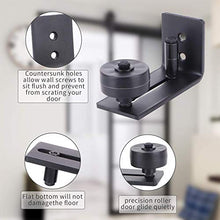
                        
                          Load image into Gallery viewer, Gamdee Sliding Barn Door Floor Guide, Black Flat Barn Door Guide for Bottom Adjustable Roller
                        
                      