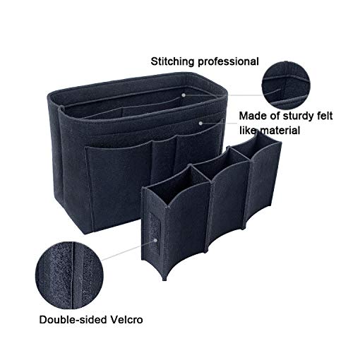 Purse Bag Organizer Insert with Lots of Different Size Spaces Divider Shaper for Speedy Shoulder Hobo Bag Keep Stuff Organized