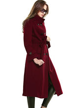 
                        
                          Load image into Gallery viewer, Escalier Women's Wool Trench Coat Winter Double-Breasted Jacket with Belts
                        
                      