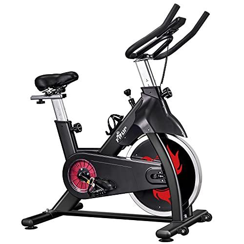 FISUP Exercise Bike Stationary Bike Cardio Bike for Home Gym Indoor Cycling Bike with Belt Drive System and LCD Monitor - JOY2ESpree