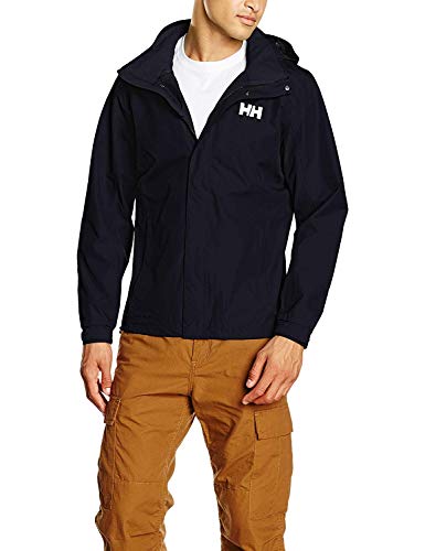 Helly Hansen Men's Dubliner Jacket Waterproof, Windproof, Breathable Shell Rain Coat with Packable Hood