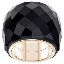 
                        
                          Load image into Gallery viewer, Swarovski Nirvana Ring Black Rose-Gold Tone PVD - JOY2ESpree
                        
                      