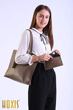 
                        
                          Load image into Gallery viewer, Minimalist Clean Cut Pebbled Faux Leather Tote Womens Shoulder Handbag
                        
                      
