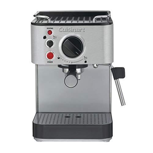 Cuisinart EM-100 Espresso Maker with Stainless Steel Frothing Pitcher, Handheld Tamper, and Descaling Powder Bundle (4 Items) - JOY2ESpree