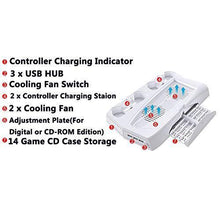 
                        
                          गैलरी व्यूवर में इमेज लोड करें, Vertical Stand for Playstation 5 with Cooling Fan Charging Station for PS5 Digital/CD-ROM Edition Console - JOY2ESpree
                        
                      
