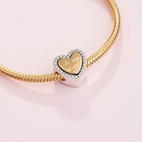 Pandora Jewelry In My Heart Split Heart Cubic Zirconia Charm in Pandora Shine and Sterling Silver - JOY2ESpree