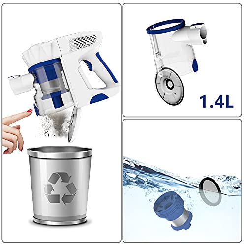 ORFELD Stick Vacuum Cleaner Cordless with 1.4L Big Dustbin, Unique-Design Storage Base Hardwood Floor Vacuum, Cordless Vacuum for Pet Hair - JOY2ESpree