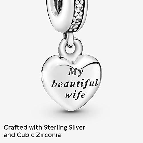 Pandora Jewelry My Beautiful Wife Dangle Cubic Zirconia Charm in Sterling Silver - JOY2ESpree