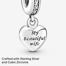 
                        
                          Load image into Gallery viewer, Pandora Jewelry My Beautiful Wife Dangle Cubic Zirconia Charm in Sterling Silver - JOY2ESpree
                        
                      