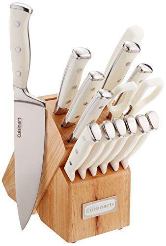 Cuisinart C77WTR-15P Classic Forged Triple Rivet, 15 Piece Set, White - JOY2ESpree