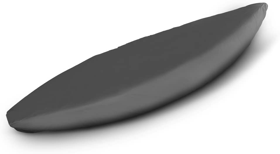 Blusea Waterproof Kayak Cover, 6.8-19.6ft UV Resistant Kayak Canoe Cover - Professional Boat Storage Cover Shield, Blue/Grey [8 Size]