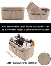 
                        
                          Load image into Gallery viewer, Felt Fabric Purse Tote Diaper Bag Organizer Insert Bag in Bag with Zipper Inner Pocket For Neverfull Speedy
                        
                      
