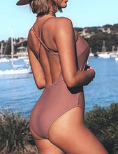 
                        
                          Load image into Gallery viewer, CUPSHE Women's One Piece Swimsuit Wrap Tie Side Cross Back Swimwear Bathing Suits - JOY2ESpree
                        
                      