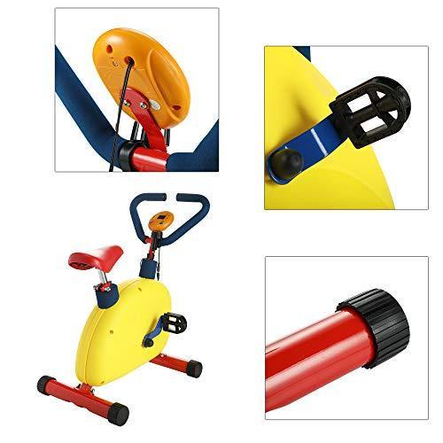 Spin Bike Kids Workout Equipment, Indoor Stationary Cycling Bike Small Fitness Exercise Equipment with Seat Cushion, Digital Monitor - JOY2ESpree