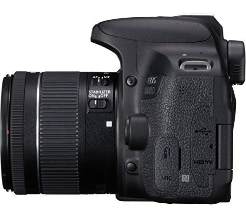 Canon EOS 800D/Rebel T7i Digital SLR Camera with 18-55 is STM Lens Black + 16GB Memory Card
