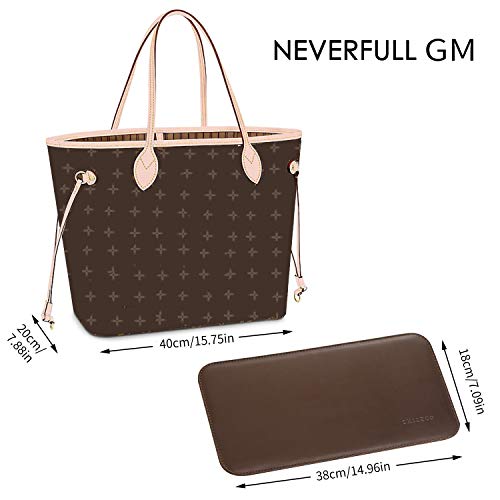 CHICECO Handbag Base Shaper for LV Neverfull MM Speedy 30, Vegan Leather and Felt