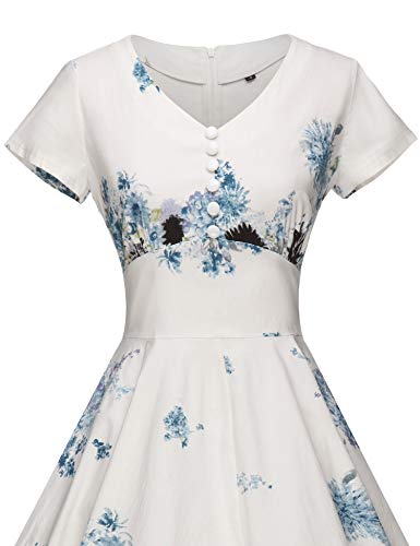 GownTown Women's 1950's Vintage Rockabilly Swing Stretchy Dress