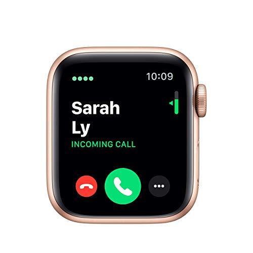 Apple Watch Series 5 (GPS + Cellular, 40MM) - Gold Aluminum Case with Pink Sand Sport Band (Renewed) - JOY2ESpree