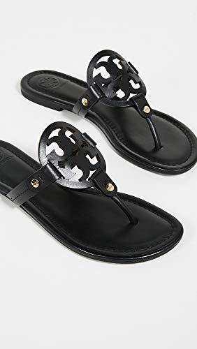 Tory Burch Women's Miller Leather Laser Cut T-Strap Thong Sandal - JOY2ESpree