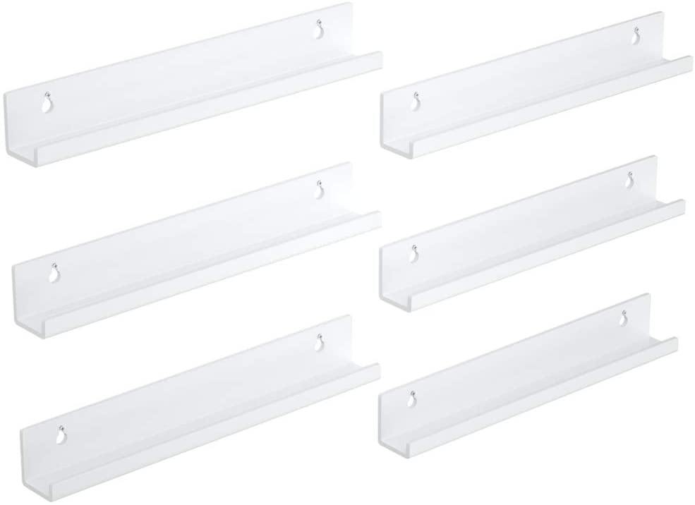 NIUBEE Black Vinyl Record Shelf Wall Mount 6 Pack - JOY2ESpree
