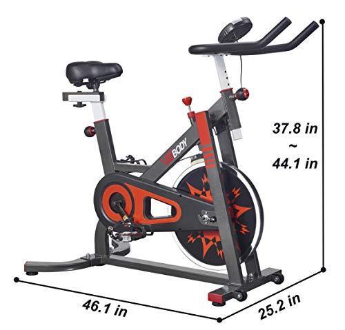 VIGBODY Exercise Bike Indoor Cycling Bicycle Stationary Bikes Cardio Workout Machine Upright Bike Belt Drive Home Gym - JOY2ESpree