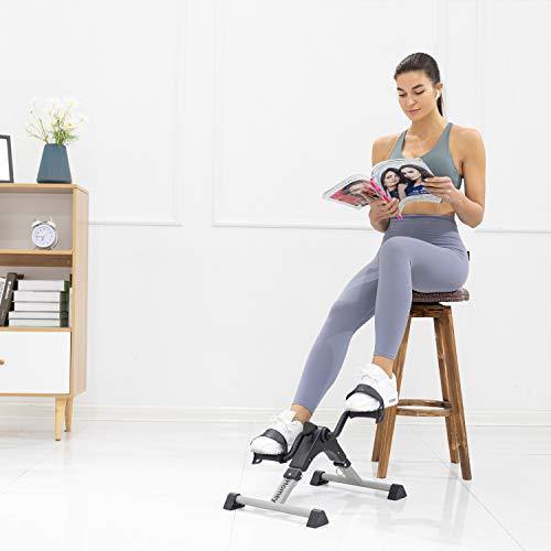 iHomey Folding Pedal Exerciser Portable Under Desk Bike for Leg and Arm Physical Therapy Mini Cylcing Bike with LCD Display - JOY2ESpree