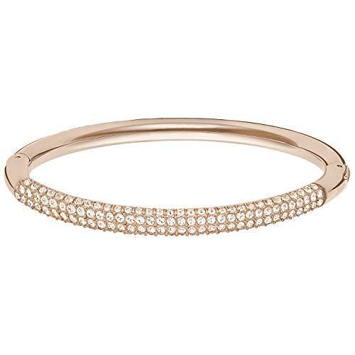 Swarovski Stone Mini Bangle White Rose Gold Plated Large - JOY2ESpree