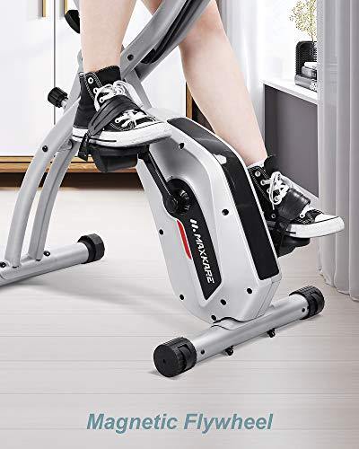 Maxkare Upright Folding Exercise Bike Stationary Recumbent Magnetic Indoor Cycling Bike - JOY2ESpree