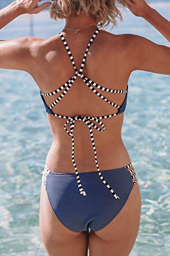 CUPSHE Women’s Bikini Swimsuit Leaf Print Two Piece Bathing Suit