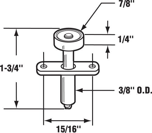 Prime-Line Products N 6614 Bi-Fold Door Top Guide Wheel,(Pack of 2)
