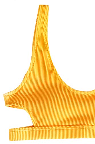CUPSHE Women's Bikini Swimsuit Cutout Low Waist Two Piece Bathing Suit