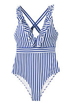 
                        
                          Load image into Gallery viewer, CUPSHE Women's V Neck One Piece Swimsuit Ruffled Back Cross Swimwear
                        
                      