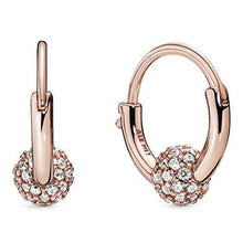 
                        
                          將圖片載入圖庫檢視器 Pandora Jewelry Pave Bead Hoop Cubic Zirconia Earrings in Pandora Rose - JOY2ESpree
                        
                      