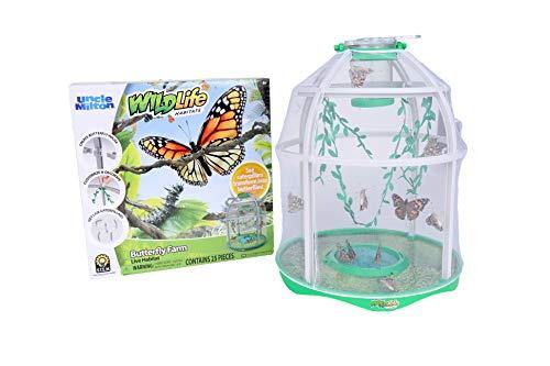 Uncle Milton Butterfly Farm Live Habitat - Observe Butterfly Lifecycle in Garden – Includes Voucher to Redeem for Caterpillars - JOY2ESpree