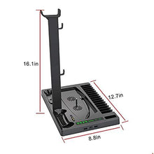 
                        
                          गैलरी व्यूवर में इमेज लोड करें, Black PS5 Console PlayStation 5 Charging Station with Cooling Fan System 15 Game Slots - JOY2ESpree
                        
                      