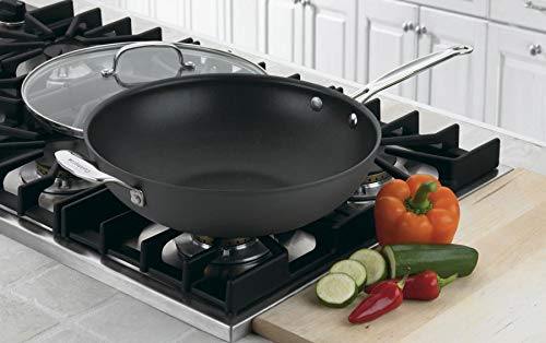 Cuisinart Chef's Classic Nonstick Hard-Anodized 12-1/2-Inch Stir Fry with Helper Handle and Cover - JOY2ESpree