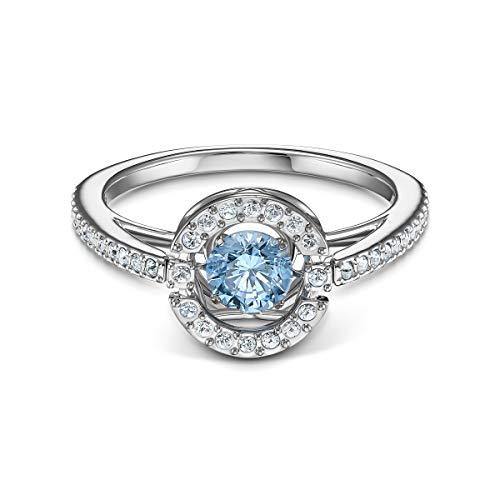 SWAROVSKI Women's Sparkling Dance Ring Collection, Rhodium Finish, Clear Crystals - JOY2ESpree