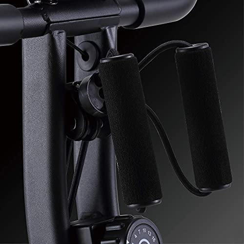 ECHANFIT Indoor Cycling Bike Folding Magnetic Exercise Upright Bike Stationary with 16 Levels Resistance Arm Training Bands and Electronic Display - JOY2ESpree