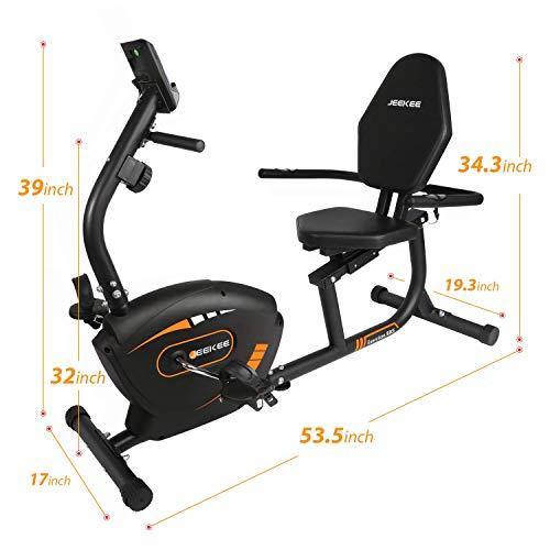 JEEKEE Recumbent Exercise Bike for Adults Seniors - Indoor Magnetic Cycling Fitness Equipment for Home Workout - JOY2ESpree