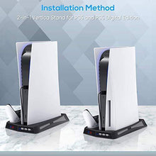 
                        
                          画像をギャラリービューアに読み込む, Vertical Stand for PlayStation 5 with Cooling Fan Charging Station Cooler - JOY2ESpree
                        
                      