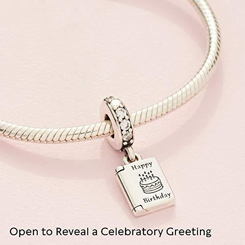 Pandora Jewelry Birthday Card Dangle Cubic Zirconia Charm in Sterling Silver - JOY2ESpree