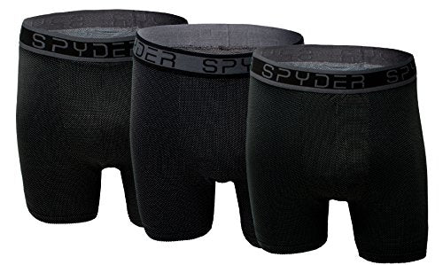 Spyder Performance Mesh Mens Boxer Briefs Sports Underwear 3 Pack for Men