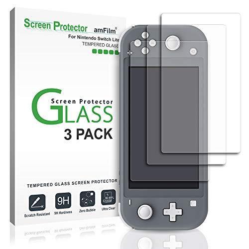 amFilm Tempered Glass Screen Protector for Nintendo Switch Lite 2019 (3-Pack) - JOY2ESpree